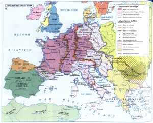 Espansione carolingia e spartizione dell'843